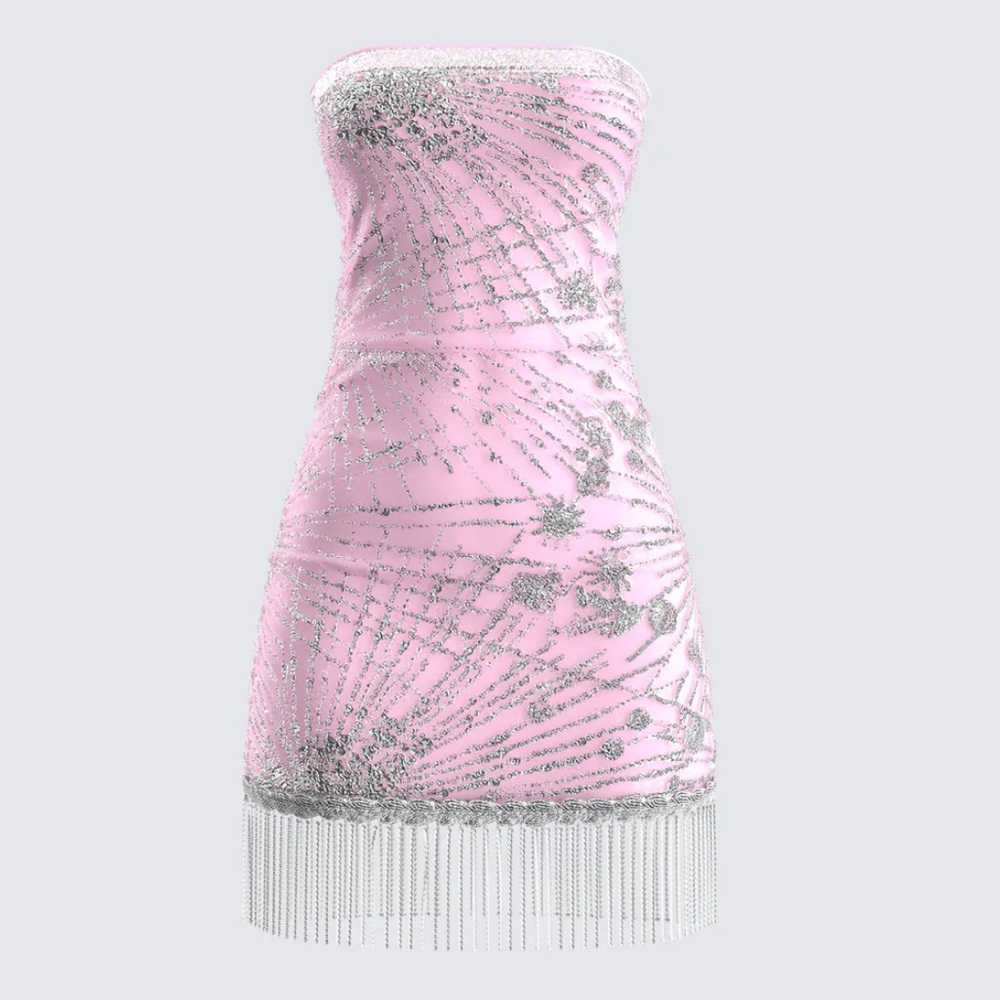 Jocelyn Pink Sequin Mini Dress
